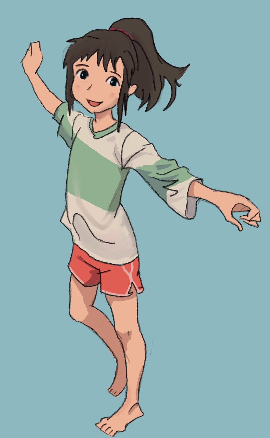 Studio Ghibli Inspired - Fantasy character drawing in the style of Studio Ghibli animation